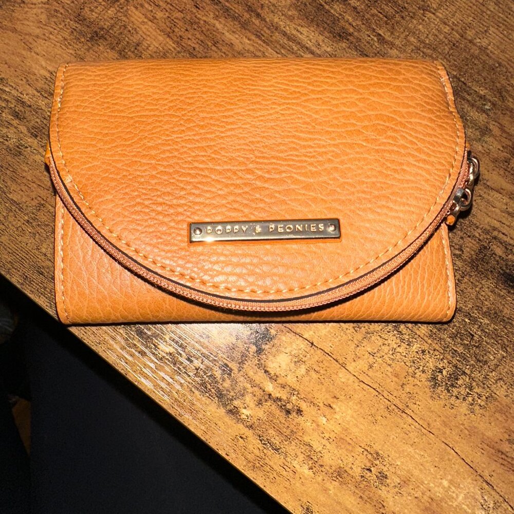 Poppy & Peonies Margaux Wallet- Cognac